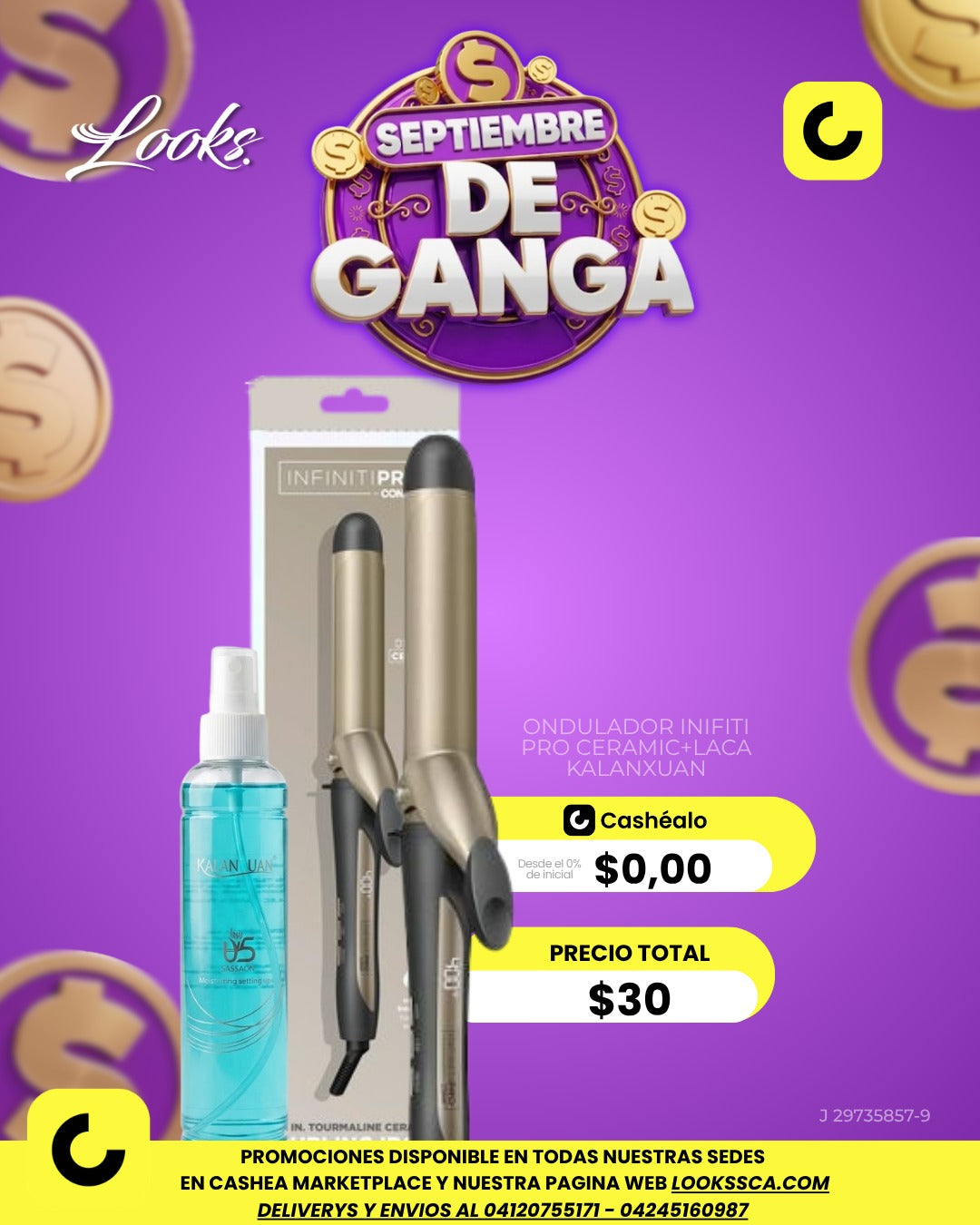 SEPTIMBRE DE GANGA ONDULADORA CONAIR + LACA