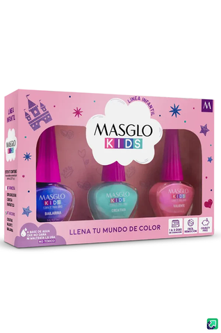 KIT DE ESMALTE MASGLO KIDS LINEA INFANTIL 313874