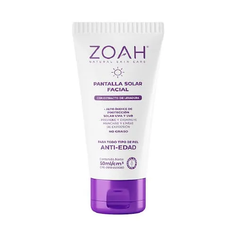 PANTALLA SOLAR ZOAH MATE ACLARANTE ANTIEDAD 50ML