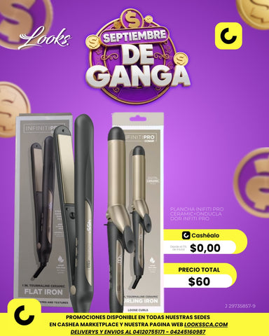 SEPTIEMBRE GANAGA, PLANCHA CONAIR + RIZADORA