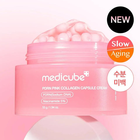 Crema de cápsulas de colágeno rosa PDRN