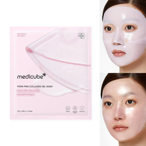 Mascarilla de gel de colágeno rosa PDRN