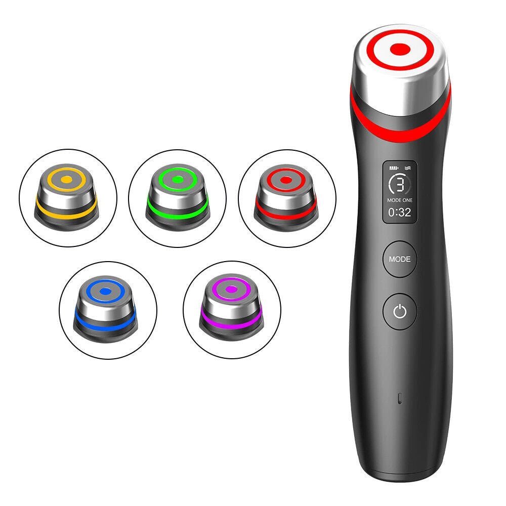 Age Booster Pro Home Skincare Dispositivo de belleza antienvejecimiento LED portátil 6 en 1 Terapia Facial EMS Masajeador de estiramiento facial y de cuello