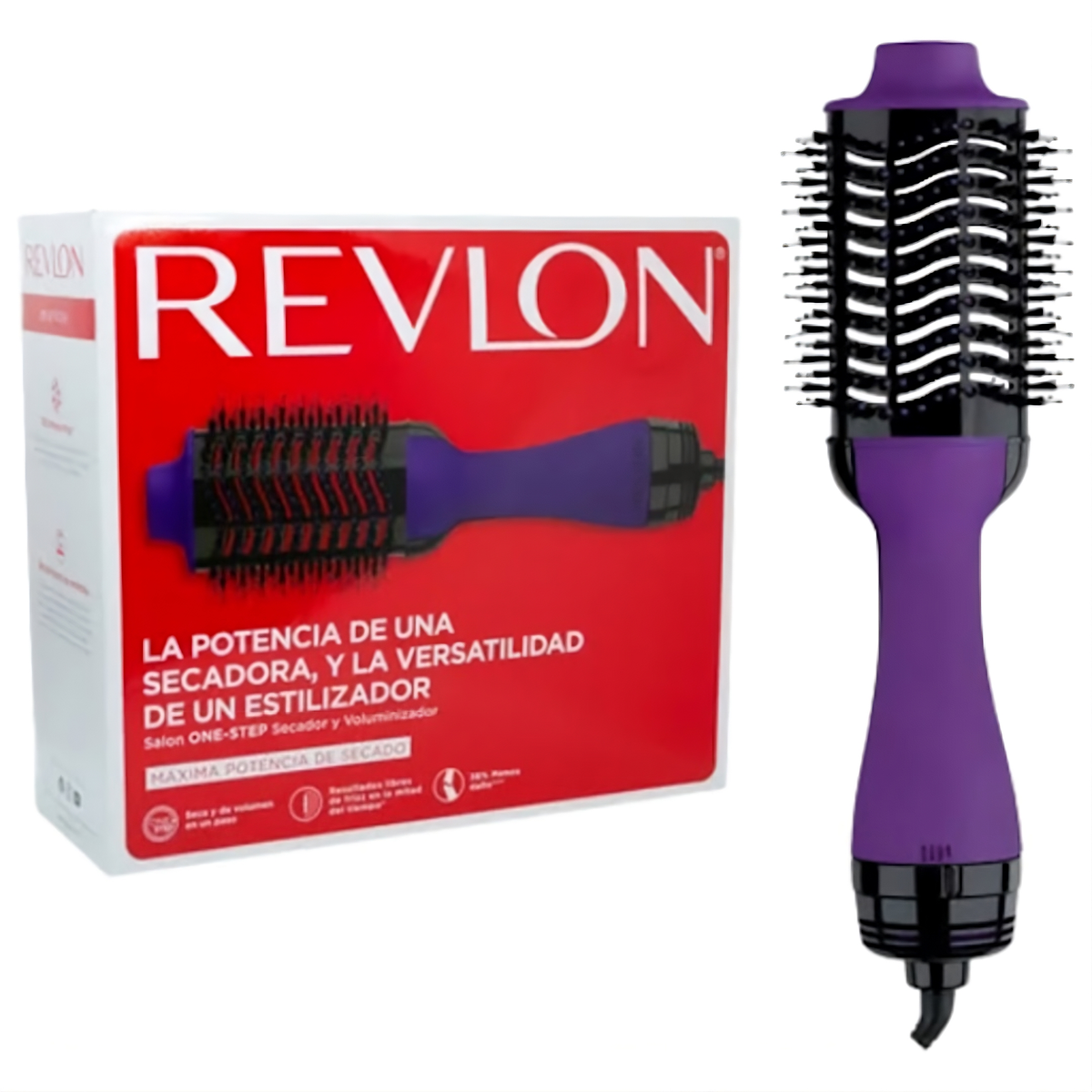 Cepillo Secador Electrico De Cabello Revlon One Step Morado